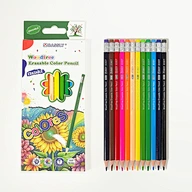 12pcs woodfree erasable  color pencil